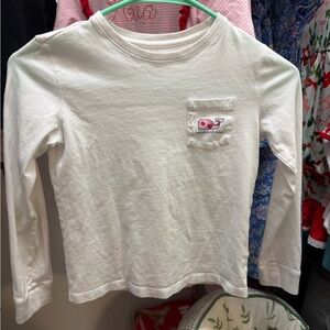 Vineyard Vines Kids Cream Long Sleeve Tee